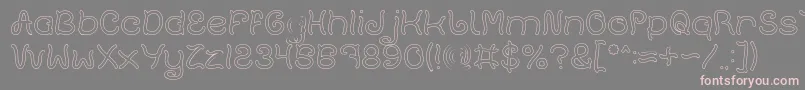 Plant On Lawn Hollow Font – Pink Fonts on Gray Background