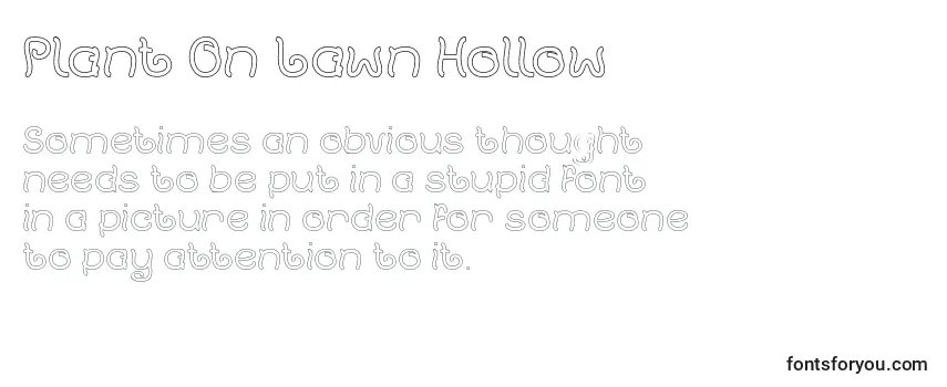 Plant On Lawn Hollow Font