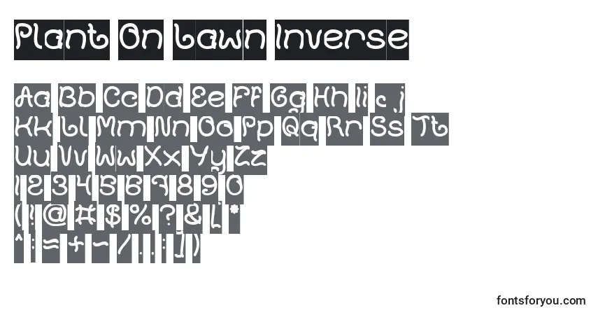 A fonte Plant On Lawn Inverse – alfabeto, números, caracteres especiais