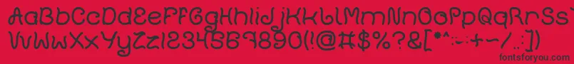 Plant On Lawn Light Font – Black Fonts on Red Background