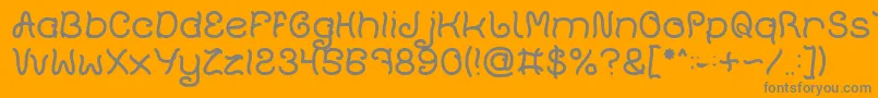 Plant On Lawn Light Font – Gray Fonts on Orange Background