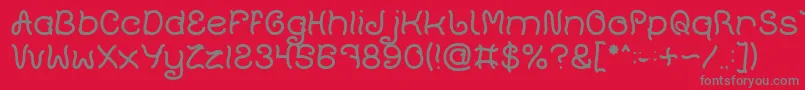 Plant On Lawn Light Font – Gray Fonts on Red Background