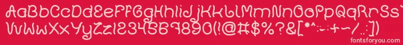 Plant On Lawn Light Font – Pink Fonts on Red Background