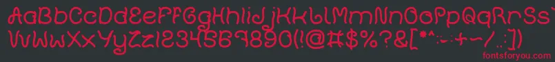 Plant On Lawn Light Font – Red Fonts on Black Background