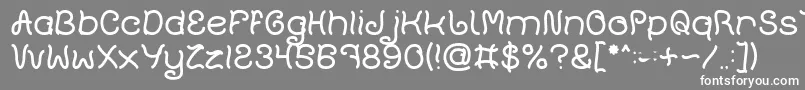 Plant On Lawn Light Font – White Fonts on Gray Background