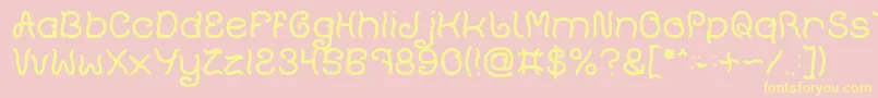 Plant On Lawn Light Font – Yellow Fonts on Pink Background
