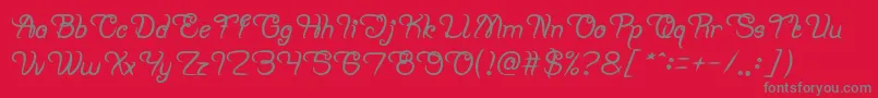 フォントPlanting and Seeding Bold – 赤い背景に灰色の文字