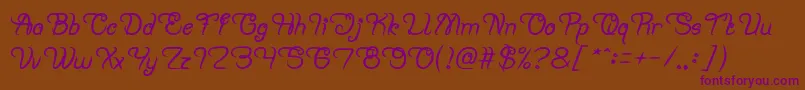 Planting and Seeding Bold Font – Purple Fonts on Brown Background