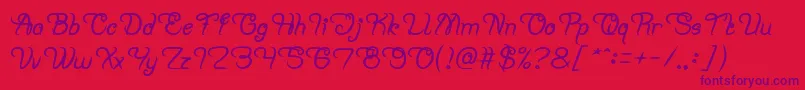 Planting and Seeding Bold Font – Purple Fonts on Red Background