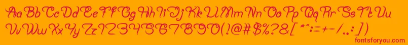 Planting and Seeding Bold Font – Red Fonts on Orange Background