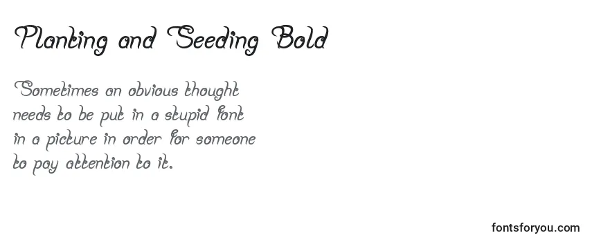 Schriftart Planting and Seeding Bold