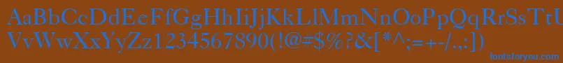 Caslon540LtRoman Font – Blue Fonts on Brown Background