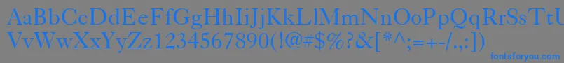 Police Caslon540LtRoman – polices bleues sur fond gris