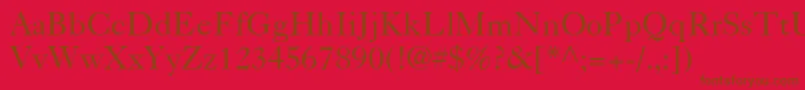 Caslon540LtRoman Font – Brown Fonts on Red Background