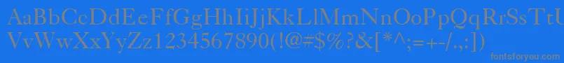 Więcej informacji o czcionce Caslon540LtRoman Czcionka Caslon540LtRoman – szare czcionki na niebieskim tle