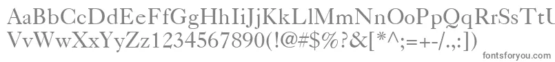 Caslon540LtRoman-fontti – harmaat kirjasimet valkoisella taustalla