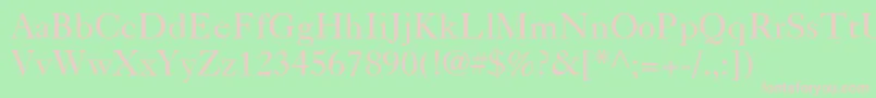 Caslon540LtRoman Font – Pink Fonts on Green Background