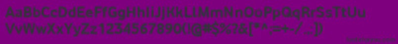 VodafoneBold-Schriftart – Schwarze Schriften auf violettem Hintergrund