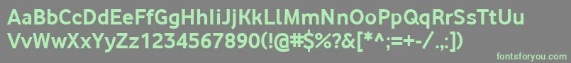 フォントVodafoneBold – 灰色の背景に緑のフォント