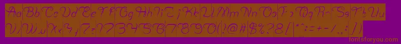 Planting and Seeding Inverse Font – Brown Fonts on Purple Background