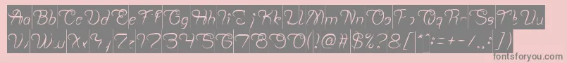 フォントPlanting and Seeding Inverse – ピンクの背景に灰色の文字