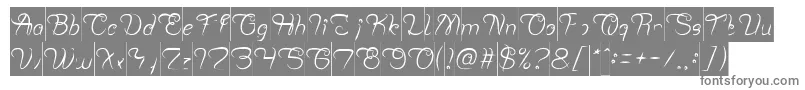 フォントPlanting and Seeding Inverse – 白い背景に灰色の文字