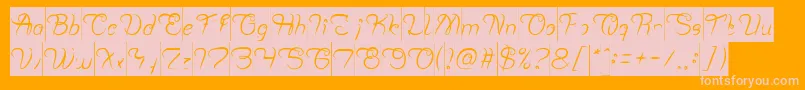 Planting and Seeding Inverse Font – Pink Fonts on Orange Background