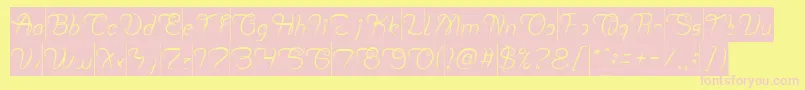 Planting and Seeding Inverse Font – Pink Fonts on Yellow Background