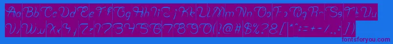 Planting and Seeding Inverse Font – Purple Fonts on Blue Background