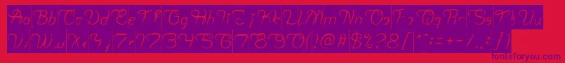 Planting and Seeding Inverse Font – Purple Fonts on Red Background