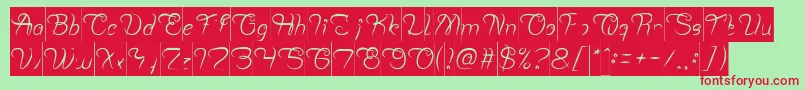 Planting and Seeding Inverse Font – Red Fonts on Green Background