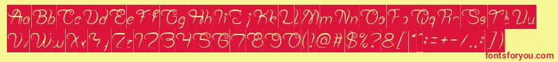 Planting and Seeding Inverse Font – Red Fonts on Yellow Background