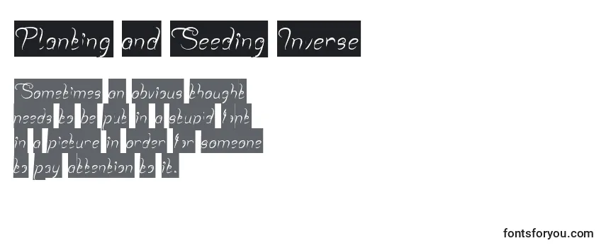 Planting and Seeding Inverse Font