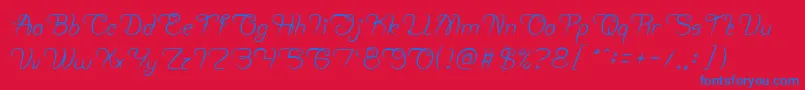 Planting and Seeding Font – Blue Fonts on Red Background