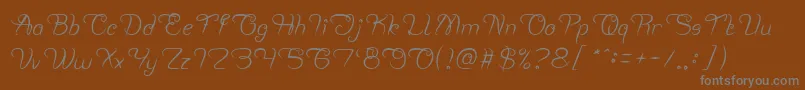 フォントPlanting and Seeding – 茶色の背景に灰色の文字