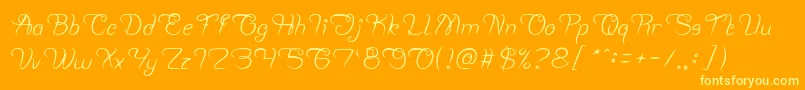 Planting and Seeding Font – Yellow Fonts on Orange Background