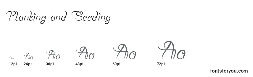 Planting and Seeding Font Sizes