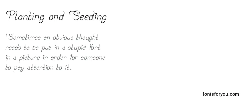 Überblick über die Schriftart Planting and Seeding