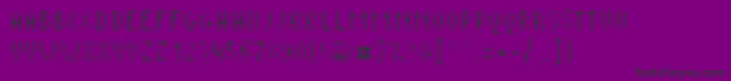 Plaq   108-fontti – mustat fontit violetilla taustalla