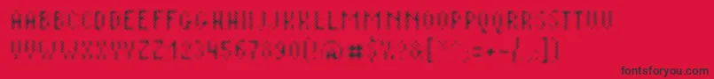 フォントPlaq   108 – 赤い背景に黒い文字