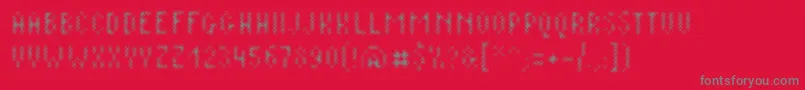Plaq   108 Font – Gray Fonts on Red Background