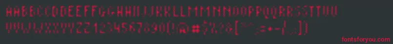 フォントPlaq   108 – 黒い背景に赤い文字