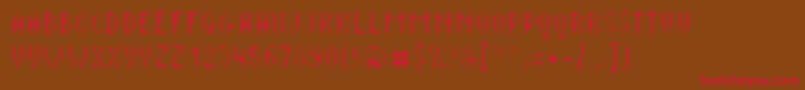 Plaq   108 Font – Red Fonts on Brown Background