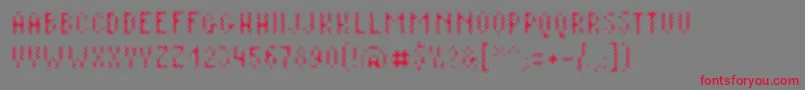 Plaq   108-Schriftart – Rote Schriften auf grauem Hintergrund