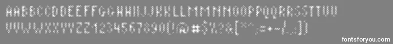 Plaq   108 Font – White Fonts on Gray Background