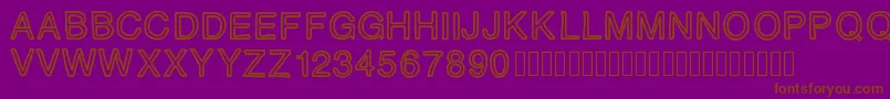 Więcej informacji o czcionce PLAQUE Czcionka PLAQUE – brązowe czcionki na fioletowym tle