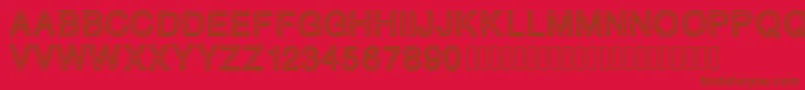 PLAQUE Font – Brown Fonts on Red Background