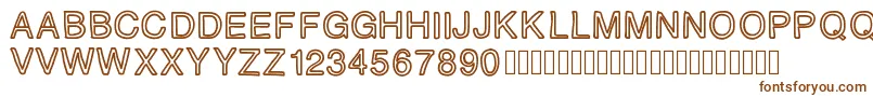 PLAQUE Font – Brown Fonts on White Background