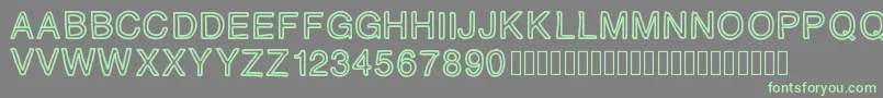 PLAQUE Font – Green Fonts on Gray Background