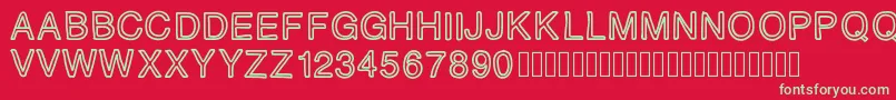 PLAQUE Font – Green Fonts on Red Background